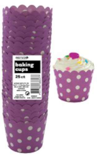 Baking Cups - Purple Dots - Click Image to Close